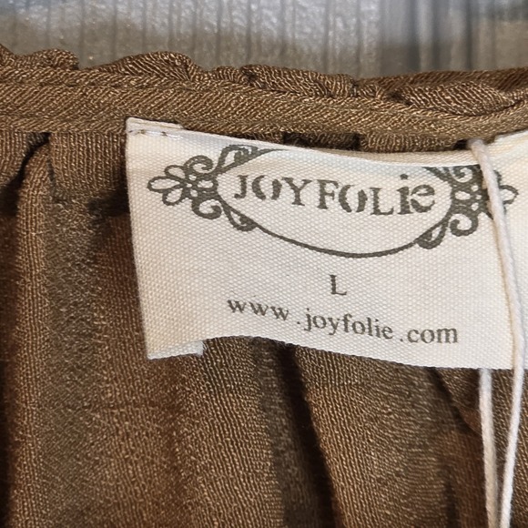 NWT Brandy Joy Joyfolie Camel Brown Flowy Prairie Kimono Duster Lg Cardigan - Picture 8 of 11